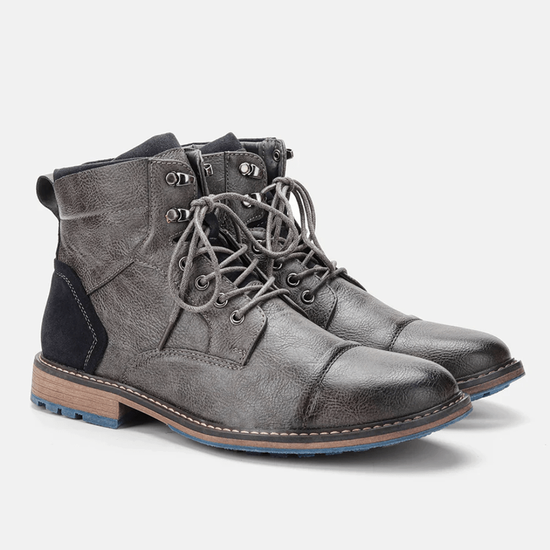 Ortho Pied-Men Boots-Hommes Bottes à lacets tendance pour un look décontracté et robuste