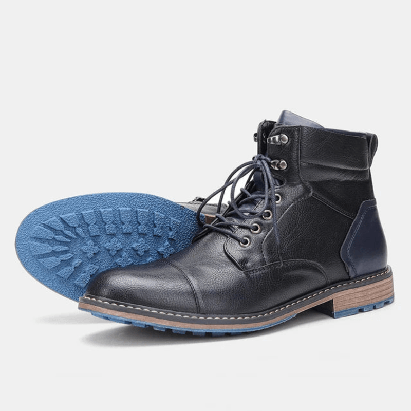 Ortho Pied-Men Boots-Hommes Bottes à lacets tendance pour un look décontracté et robuste