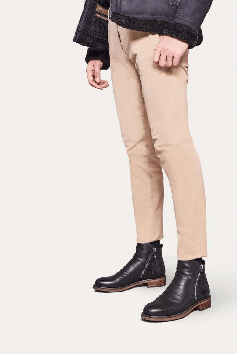 Ortho Pied-Men Boots-Hommes Bottes en cuir élégantes et polyvalentes pour un style intemporel