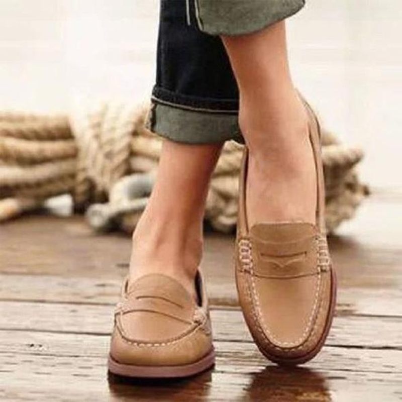 Ortho Pied-Mocassin Femme-Mules confortables en cuir de luxe pour un style élégant