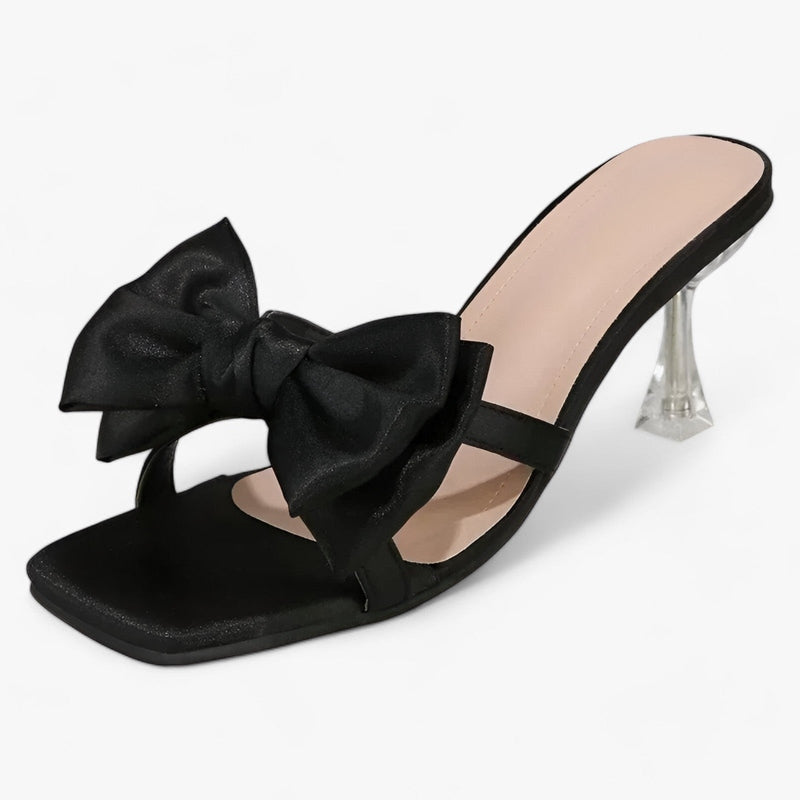 Ortho Pied-Sandra - Escarpin chic noir pour femme avec nœud élégant