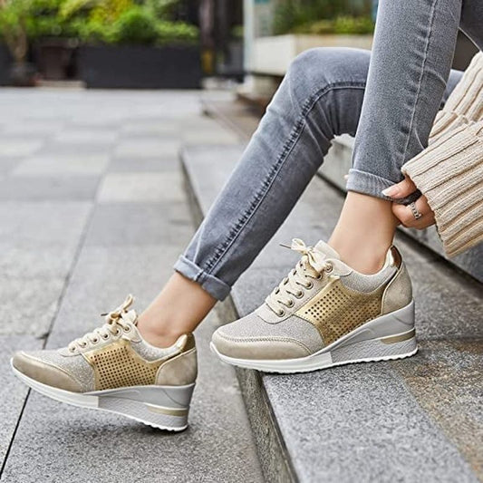 Ortho Pied-Sneakers Women-Chaussures compensées élégantes pour femmes pour un style décontracté et confortable