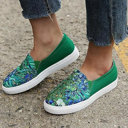 Ortho Pied-Sneakers Women-Chaussures plates élégantes de style floral pour toutes les occasions