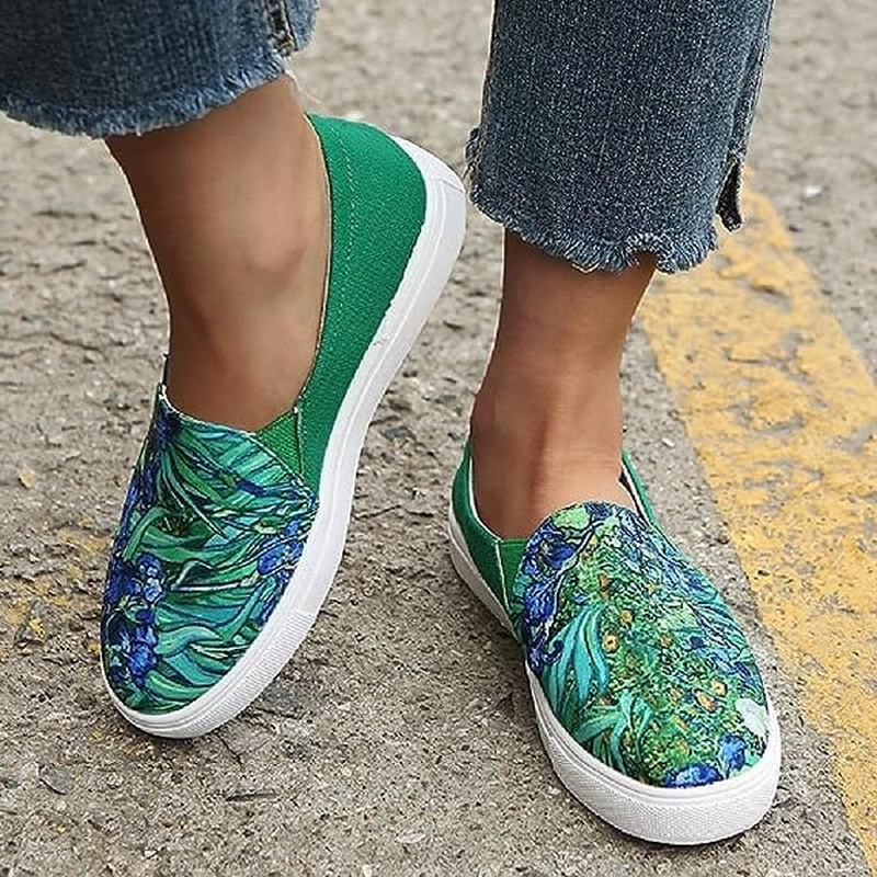 Ortho Pied-Sneakers Women-Chaussures plates élégantes de style floral pour toutes les occasions