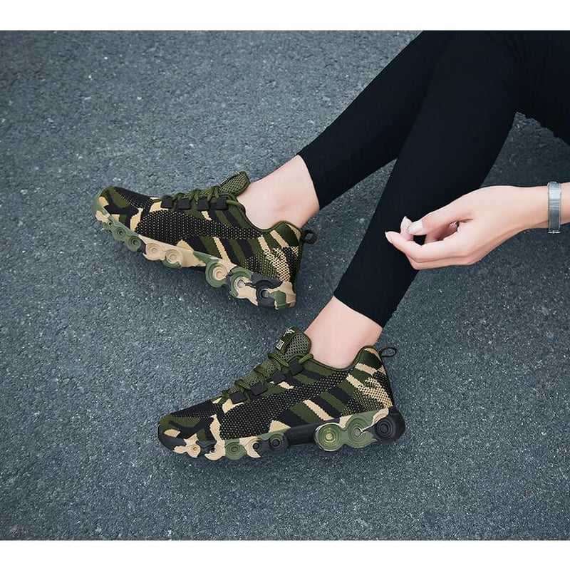 Sophie - Baskets confortables et stylées pour femme en camouflage respirant