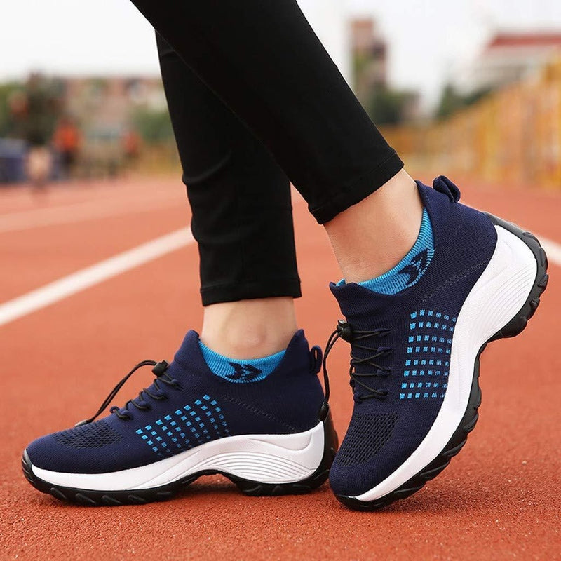 Sophie - Baskets élégantes et confortables en bordeaux pour femme