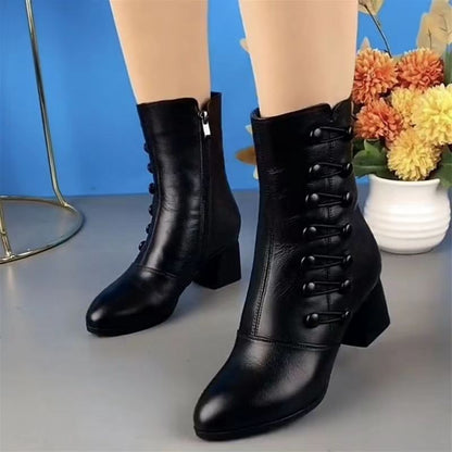 Ortho Pied-Women Boots-Amélie - Bottes chic pour femmes avec boutons latéraux