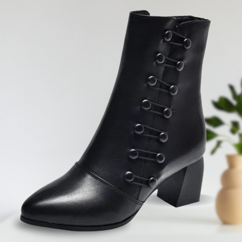 Ortho Pied-Women Boots-Amélie - Bottes chic pour femmes avec boutons latéraux