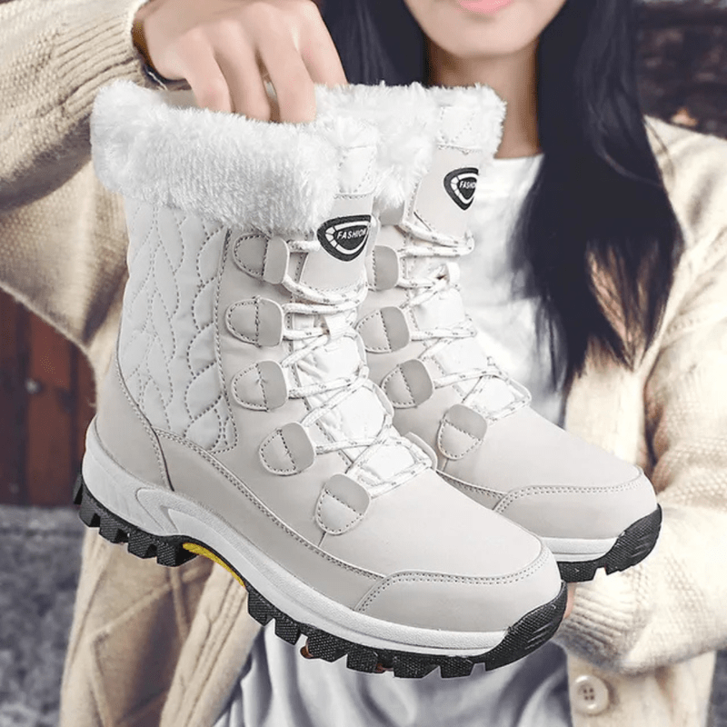 Ortho Pied-Women Boots-Bottes d'hiver à lacets légères et confortables pour femme