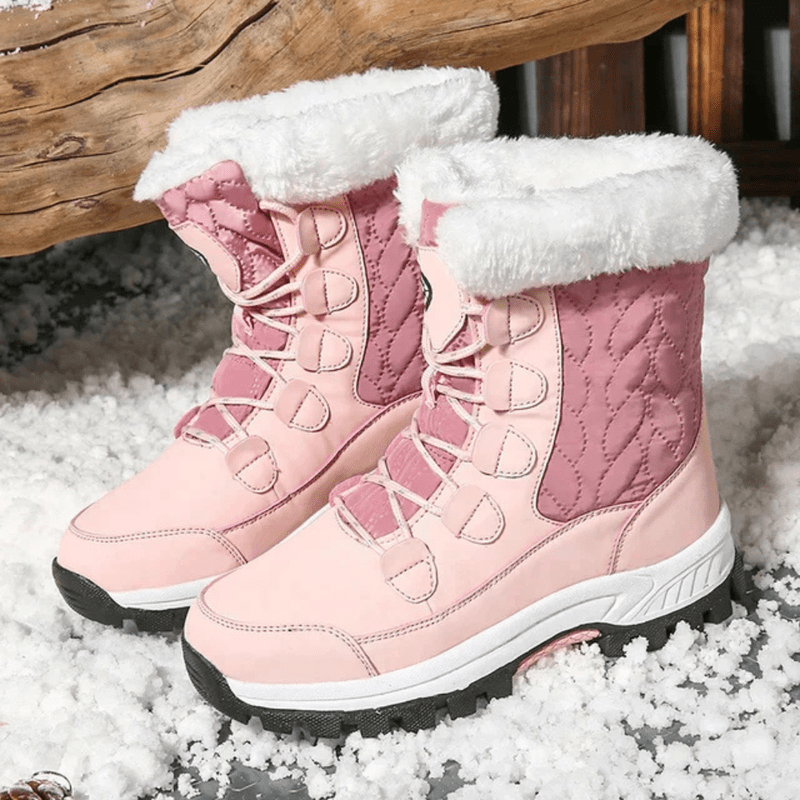 Ortho Pied-Women Boots-Bottes d'hiver à lacets légères et confortables pour femme