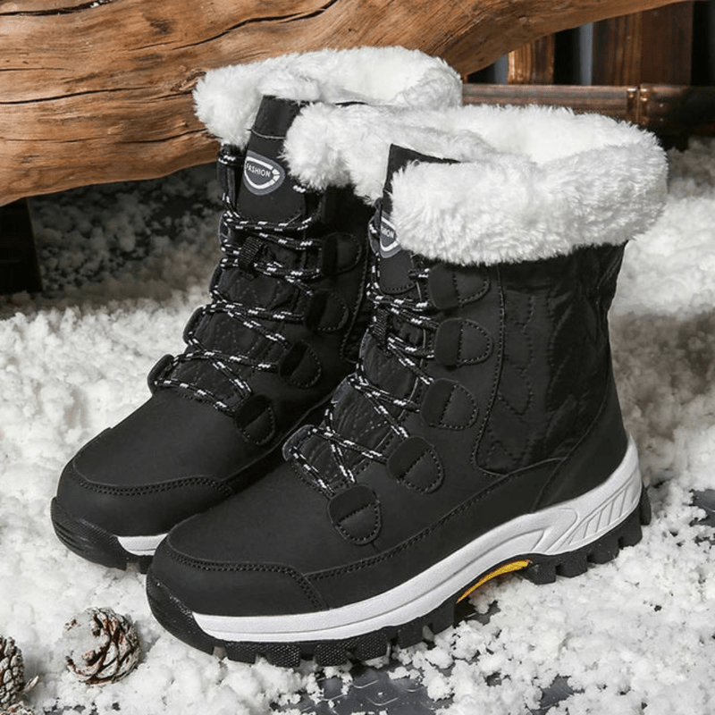 Ortho Pied-Women Boots-Bottes d'hiver à lacets légères et confortables pour femme