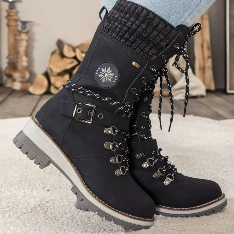 Ortho Pied-Women Boots-Bottes d’hiver confortables et chaudes pour femmes avec semelle antidérapante