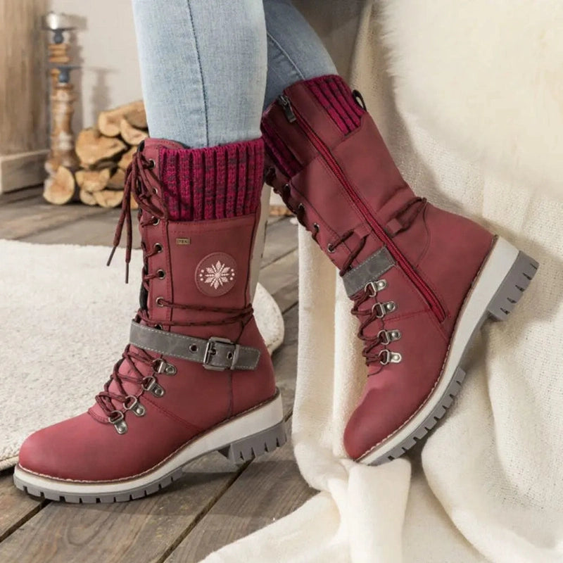 Ortho Pied-Women Boots-Bottes d’hiver confortables et chaudes pour femmes avec semelle antidérapante