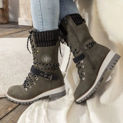 Ortho Pied-Women Boots-Bottes d’hiver confortables et chaudes pour femmes avec semelle antidérapante