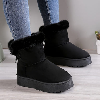 Ortho Pied-Women Boots-Bottes d'hiver douillettes et élégantes en peluche pour femmes