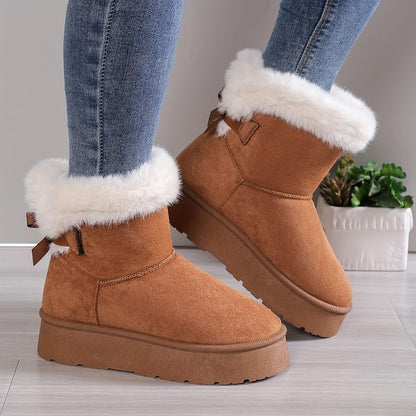 Ortho Pied-Women Boots-Bottes d'hiver douillettes et élégantes en peluche pour femmes