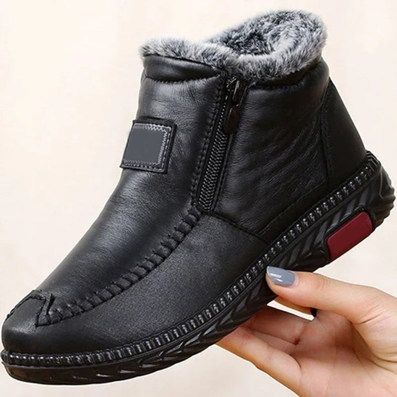 Ortho Pied-Women Boots-Bottes d'hiver élégantes pour femmes avec doublure en fourrure et semelle antidérapante