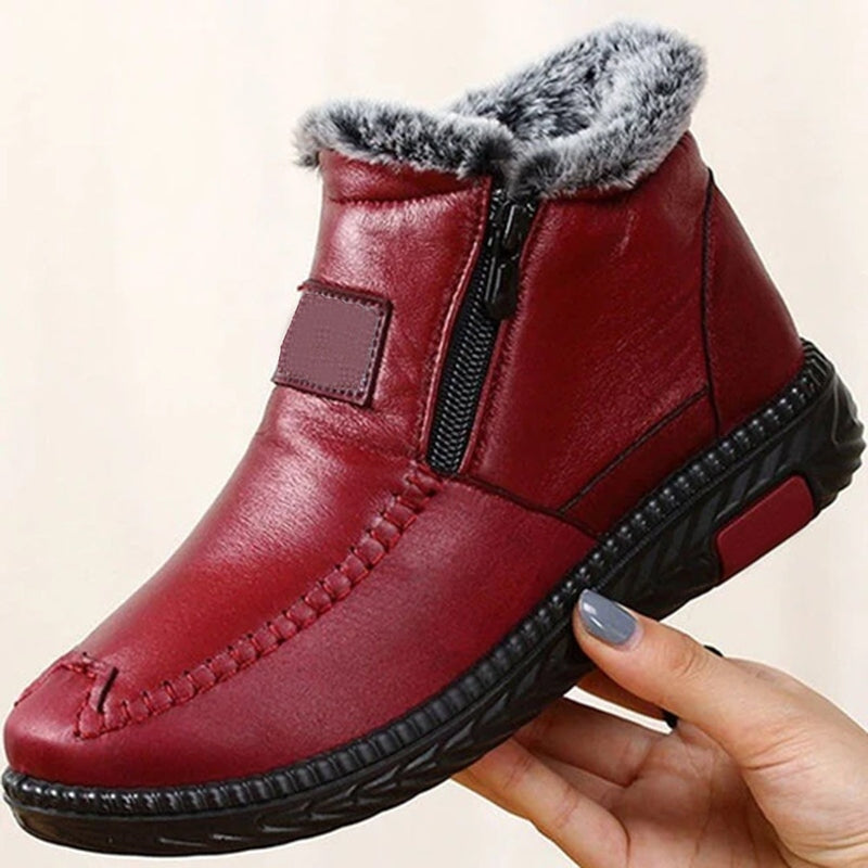 Ortho Pied-Women Boots-Bottes d'hiver élégantes pour femmes avec doublure en fourrure et semelle antidérapante