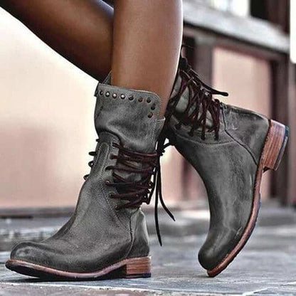 Ortho Pied-Women Boots-Bottes élégantes en cuir pour femmes avec design tendance