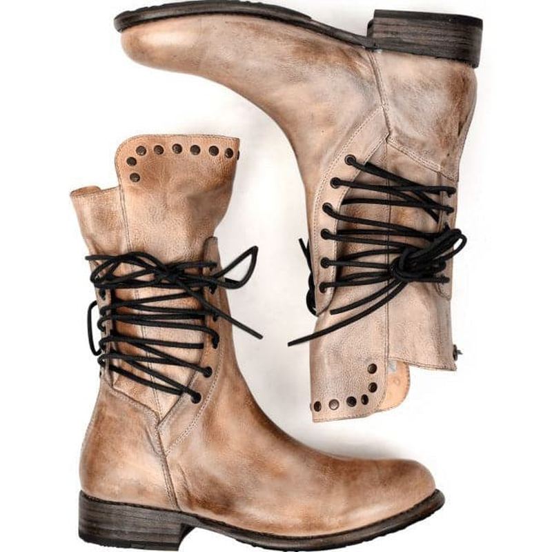 Ortho Pied-Women Boots-Bottes élégantes en cuir pour femmes avec design tendance