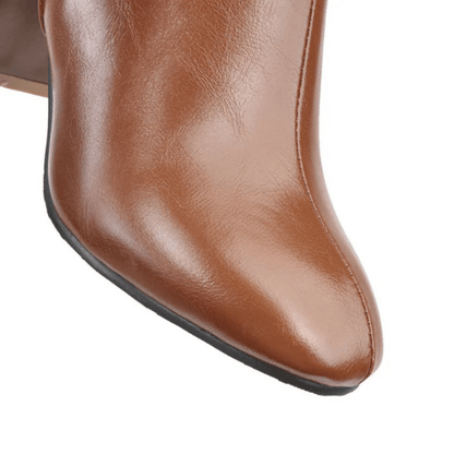 Ortho Pied-Women Boots-Bottes élégantes noires pour femmes avec zip latéral