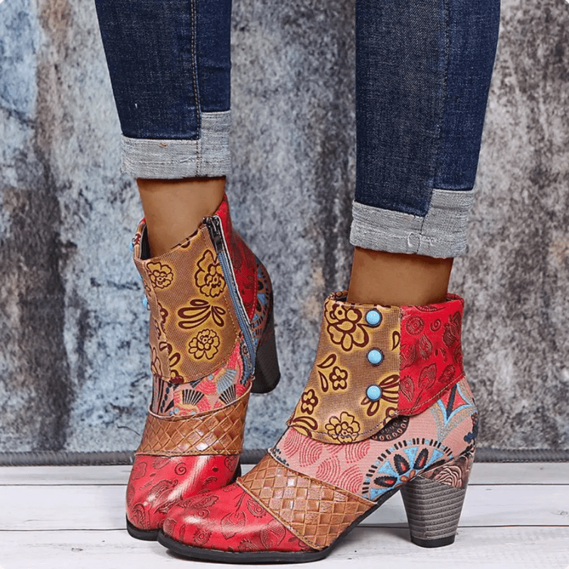 Ortho Pied-Women Boots-Bottes vintage imperméables pour femmes au style contemporain