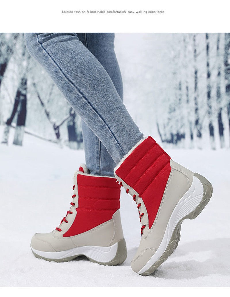 Ortho Pied-Women Boots-Bottines de neige élégantes pour femme avec semelles antidérapantes