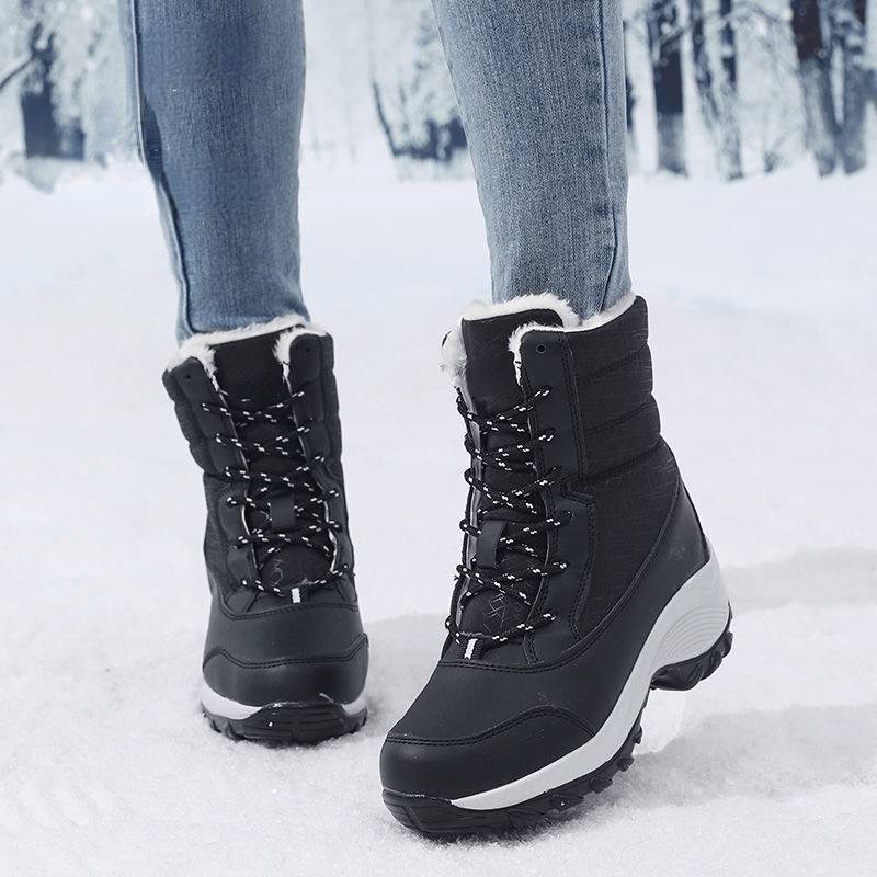 Ortho Pied-Women Boots-Bottines de neige élégantes pour femme avec semelles antidérapantes