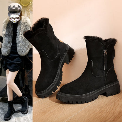 Ortho Pied-Women Boots-Bottines de neige élégantes et isolantes pour femme