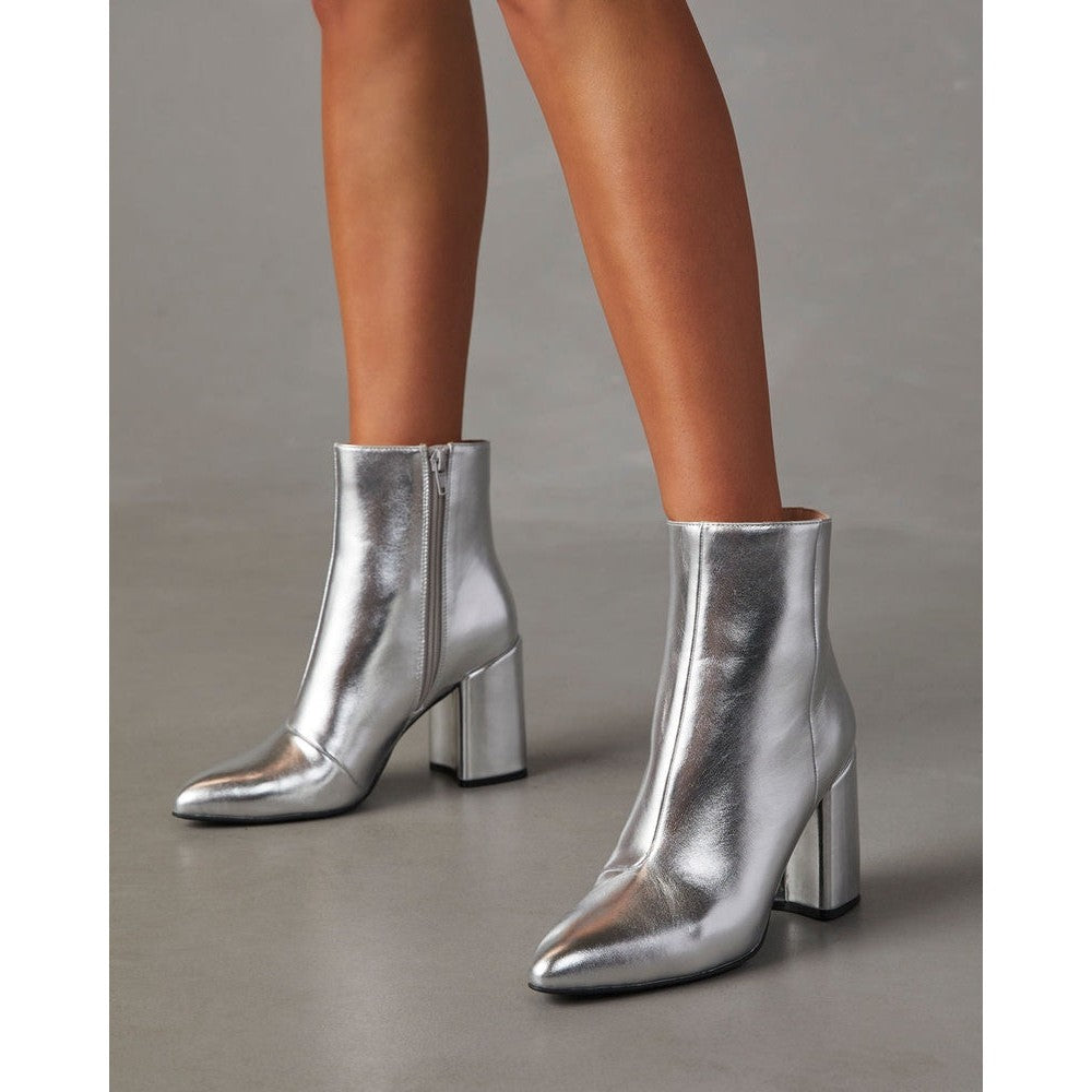 Ortho Pied-Women Boots-Femmes Bottes mi-hautes à talons épais pour un look glamour